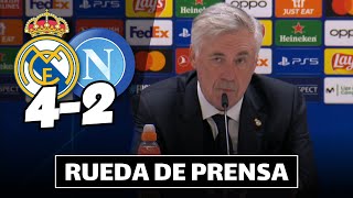 Rueda de prensa ANCELOTTI post REAL MADRID 42 NÁPOLES [upl. by Dyana]