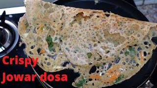 எடை குறைக்க உதவும் சோளமாவு தோசை  Crispy Jowar dosa Instant Jowar dosa Diabetic recipe [upl. by Ataner]