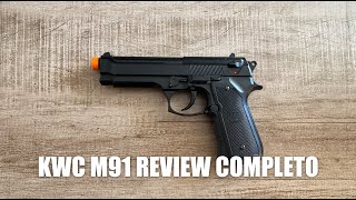 Airsoft  Review KWC M92 Spring barata [upl. by Shetrit]