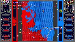 Chaotic Territory War  Country Marble Race in Algodoo [upl. by Biddick30]