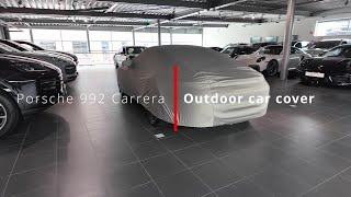 Tailor made outdoor car cover Porsche 911 992 2019present with mirrorpockets [upl. by Qifahs]