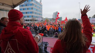 Zweite Warnstreikwoche Erfolgreiche Kundgebung der IG Metall in Schweinfurt [upl. by Etan]