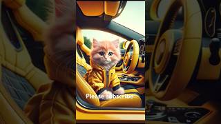 Cute cat city adventures with the tiniest driver shorts cute cat trending viral [upl. by Herrick]