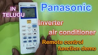 Panasonic ac remote control in telugu  how to use panasonic ac remote control in telugu [upl. by Ydnar]