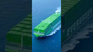 Which is the largest container ship in the world youtubeshorts ship facts [upl. by Enyalb]