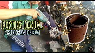 Porting Cylinder MANUAL ASTREA GRAND pakai amplas Mudah dan cepat [upl. by Torras646]