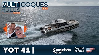 YOT 41 Powercat  Complete Tour  Multihulls World [upl. by Baalbeer]