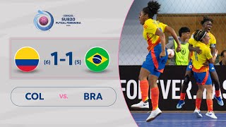 COLOMBIA vs BRASIL 1 6  5 1  RESUMEN  CONMEBOL SUB20FSFEM  FINAL [upl. by Haggai392]