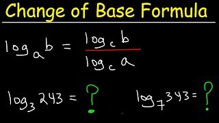 Change of Base Formula  Logarithms [upl. by Solracnauj]