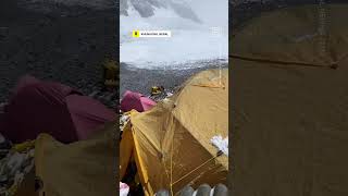 Guide Shows Trash Piling Up at Mount Everest Campsite [upl. by Vardon]