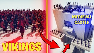 VIKINGS ARMY vs MEDIEVAL CASTLE  Totally Accurate Battle Simulator TABS [upl. by Aztiley]