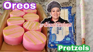 Galletas Oreo Pretzels Con Cobertura En ChocolateMashaOso [upl. by Pantheas475]