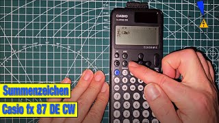 Summenzeichen Produktzeichen Casio fx 87 DE CW Taschenrechner [upl. by Noiemad430]