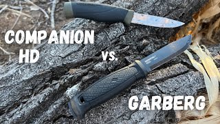 Mora Garberg vs Mora Companion HD Knife Comparison Which one is the best deal [upl. by Trocki]