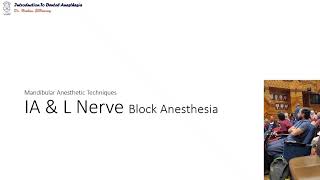 02 introduction to Inferior Alveolar and Lingual Nerve Blocks [upl. by Alleon]