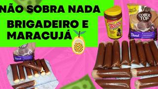 GELADINHO DE BRIGADEIRO COM CASQUINHA DE CHOCOLATE E MARACUJÁ COM CASQUINHArenda geladinho [upl. by Ynamad90]