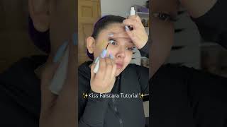 Kiss Falscara Tutorial  Effortless Easy Eyelashes kisslashes kissfalscara [upl. by Lynda]