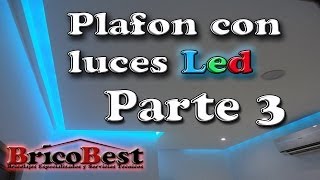 Como hacer plafon de tablaroca con luz LED perimetral  parte 3 final [upl. by Swain83]