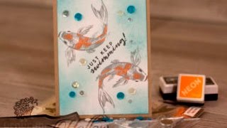 How to use Misti Creative Corners Lesson 2 Mirrored corners using Hero Arts Layering Koi [upl. by Brigg]