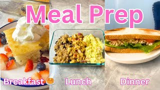 Meal Prep 🫐  Breakfast🍓 Lunch🍚 and Dinner🥗  High Protein Meal [upl. by Aneliram]