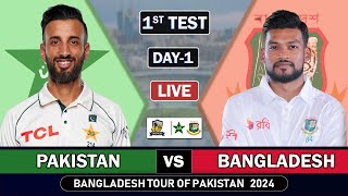 Pakistan vs Bangladesh 1st TEST Match Live Scores amp Commentary  PAK vs BAN LIVE MATCH  PAK BAT [upl. by Akina716]