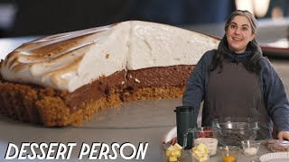 Homemade Smores Tart Recipe From Claire Saffitz  Dessert Person [upl. by Clementis]