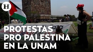 ¡Instalan campamentos en CU Universitarios de la UNAM se suman a EU en protestas pro palestina [upl. by Christensen]