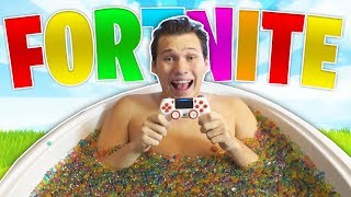 Winning Fortnite Match In Orbeez Bath [upl. by Eolhc]