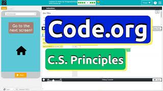 Codeorg Lesson 55 Intro to Programming [upl. by Jocko365]