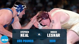 Brock Lesnar vs Stephen Neal 1999 NCAA title match 285 lbs [upl. by Irrak]