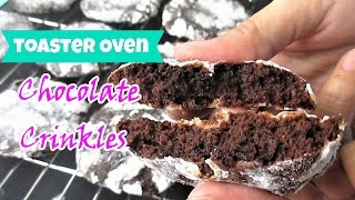 Toaster Oven Chocolate Crinkles I Chocolate Crinkles Without Oven [upl. by Htinnek410]