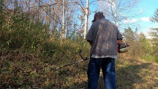 How good is my Husqvarna brush hog weed eater attachment [upl. by Norac]