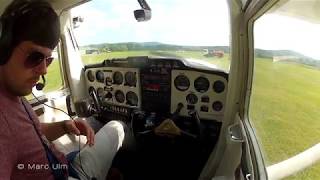 Reichelsheim to Gelnhausen EDFG Cessna 150 Rotax Cockpit [upl. by Kwei]