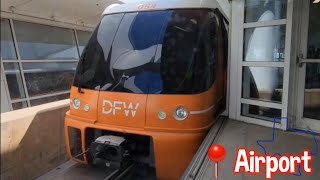 The DFW Texas SKYLINK Airport Train [upl. by Navinod]