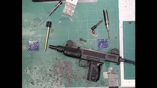 Super accurate KWC Airsoft CO2 Uzi  installation of Airsoft Engenuity Hop Unit [upl. by Arret]