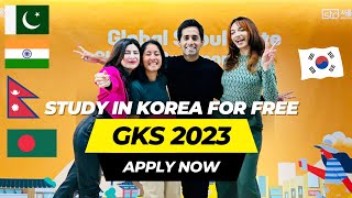 🇰🇷🇵🇰🇮🇳 GKS Scholarship 2023  STUDY IN KOREA FOR FREE  UrduHindi 😍 [upl. by Cavallaro]