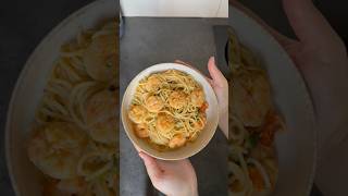 How I make pasta with shrimps🍤 pasta cooking cookingprocess 👩‍🍳🍝 [upl. by Turoff832]