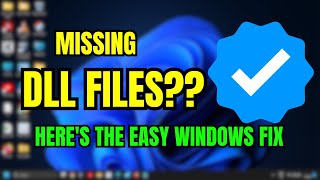 DLL Errors Got You Down Easy Fix for Windows 1011 [upl. by Hassett]