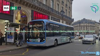 Ligne 66 RATP Bolloré Bluebus 12m Facelift ELEC IDFM n°2099 – SaintOuen – Les Docks à Opéra ratp [upl. by Tabber]