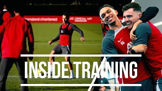 Inside Training Brilliant Goals Skills amp a ThreeShot Challenge  Liverpool FC [upl. by Entroc]