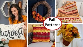 10 Fun Fall Crochet Patterns for Home Decor [upl. by Helsie]