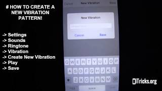 How To Create A New Vibration Pattern on iPhone 5s [upl. by Lairbag]