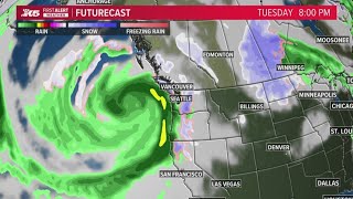 Bomb cyclone forecast  KING 5 First Alert Weather [upl. by Goldi]