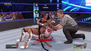 WWE 2k22 Belair vs Banks  Womens International Title 2 Out Of 3 Falls Match SMACKDOWN [upl. by Assirim121]