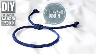 Bracelet Making Tutorial How To Tie A Bracelet DIY Basic Paracord Bracelet Sliding Knot Tutorial [upl. by Ees831]