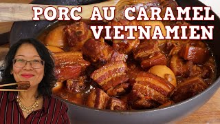 Porc au caramel vietnamien ‘Thịt kho tàu’  recette facile version avec du jus de coco [upl. by Noemad]