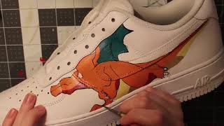 Custom HAND PAINTED Pokemon Nike AIR FORCE 1S [upl. by Eejan]