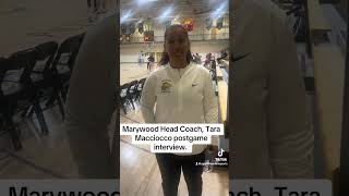 Marywood Head Coach Tara Macciocco postgame interview women basketball college Marywood [upl. by Epstein]