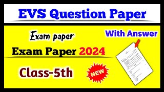 Class 5 English Question Paper 2024  5th Class English exam paper  By Solution For You [upl. by Huebner]