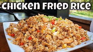 How to Make Chicken Fried Rice on the Blackstone Griddle [upl. by Idissac551]